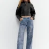 Bikerjacke aus Kunstleder