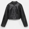 Bikerjacke aus Kunstleder