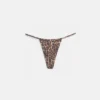 Bikini-Hose mit Leopardenmuster und Raffungen Bikini-Hose mit Leopardenmuster und Raffungen