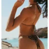 Bikini-Hose mit Leopardenmuster und Raffungen Bikini-Hose mit Leopardenmuster und Raffungen