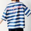 Blau gestreiftes T-Shirt Blau gestreiftes T-Shirt