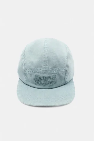 Blaue 5-Panel-Cap mit Stickerei