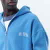 Blauer Hoodie mit Reißverschluss