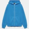 Blauer Hoodie mit Reißverschluss