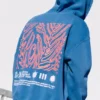 Blauer Hoodie mit Reißverschluss