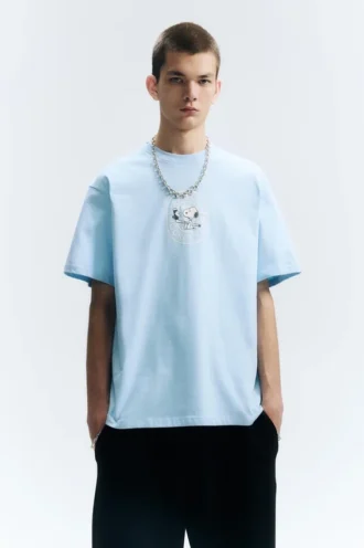 Blaues Peanuts-T-Shirt