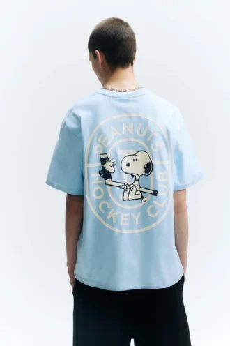 Blaues Peanuts-T-Shirt