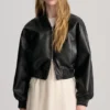 Bomberjacke aus Kunstleder