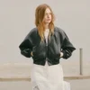 Bomberjacke aus Kunstleder