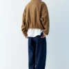 Bomberjacke aus Kunstwildleder