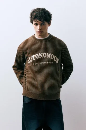 Brauner Autonomous-Pullover
