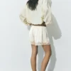 Camisole-Shorts mit Spitzenbesatz