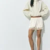 Camisole-Shorts mit Spitzenbesatz