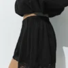 Camisole-Shorts mit Spitzenbesatz