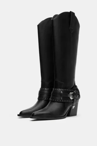 Cowboy-Stiefel mit Schnalle
