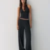 Crepe-Hose mit geradem Bein Crepe-Hose mit geradem Bein
