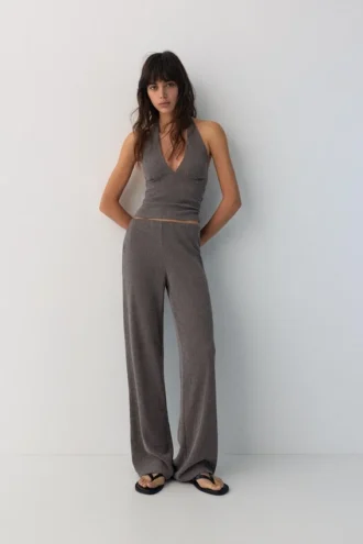 Crepe-Hose mit geradem Bein Crepe-Hose mit geradem Bein