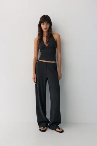 Crepe-Hose mit geradem Bein Crepe-Hose mit geradem Bein