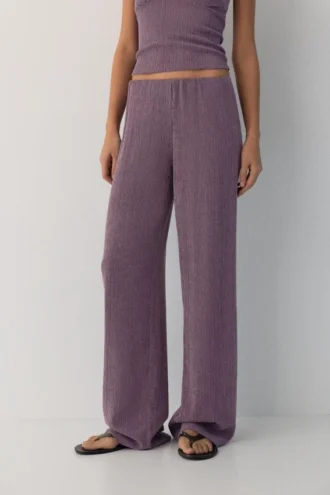 Crepe-Hose mit geradem Bein