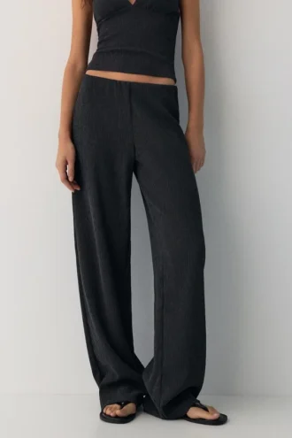 Crepe-Hose mit geradem Bein Crepe-Hose mit geradem Bein