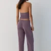 Crepe-Hose mit geradem Bein