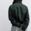 Dad-Jacke aus Kunstleder