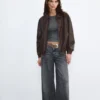 Dad-Jacke aus Kunstleder