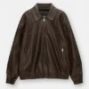 Dad-Jacke aus Kunstleder