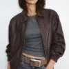 Dad-Jacke aus Kunstleder
