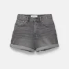 Denim-Mom-Shorts mit Umschlag Denim-Mom-Shorts mit Umschlag