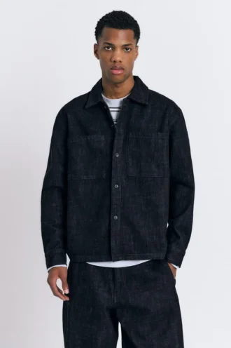 Denim-Overshirt mit Taschen