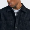 Denim-Overshirt mit Taschen