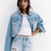 Denim-Shorts mit Rissen Denim-Shorts mit Rissen