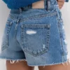 Denim-Shorts mit Rissen Denim-Shorts mit Rissen