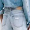 Denim-Shorts mit Rissen Denim-Shorts mit Rissen