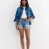 Denim-Shorts mit Rissen Denim-Shorts mit Rissen