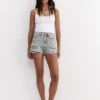 Denim-Shorts mit Rissen Denim-Shorts mit Rissen