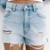 Denim-Shorts mit Rissen Denim-Shorts mit Rissen