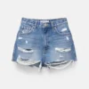 Denim-Shorts mit Rissen Denim-Shorts mit Rissen