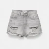 Denim-Shorts mit Rissen Denim-Shorts mit Rissen
