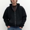 Einfacher Kapuzenpullover mit Reißverschluss Einfacher Kapuzenpullover mit Reißverschluss