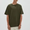 Einfaches Kurzarm-T-Shirt aus Baumwolle