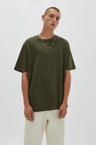 Einfaches Kurzarm-T-Shirt aus Baumwolle