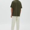 Einfaches Kurzarm-T-Shirt aus Baumwolle