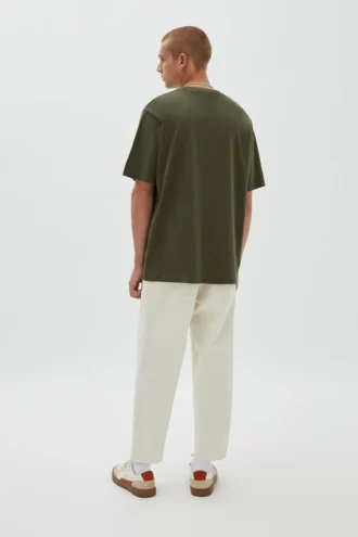Einfaches Kurzarm-T-Shirt aus Baumwolle