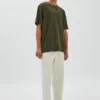 Einfaches Kurzarm-T-Shirt aus Baumwolle