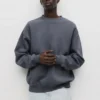 Einfaches Sweatshirt mit Rundhalsausschnitt Einfaches Sweatshirt mit Rundhalsausschnitt