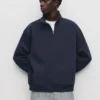 Einfaches Sweatshirt mit Viertelreißverschluss