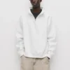 Einfaches Sweatshirt mit Viertelreißverschluss