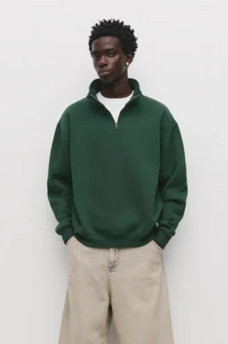 Einfaches Sweatshirt mit Viertelreißverschluss